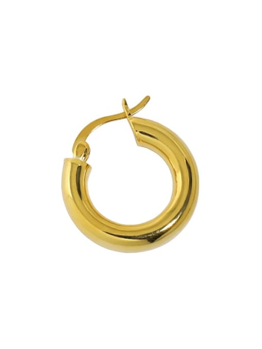 18K Gold Earrings [single] 925 Sterling Silver Carnelian Geometric Minimalist Huggie Earring [Single+Only One]